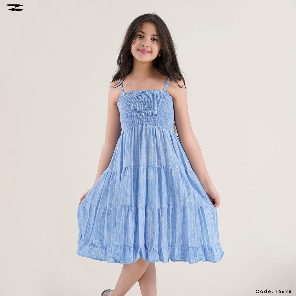 Striped Tiered Strap Dress