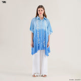 Embroidered Gradient Poncho