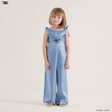 Tie-Front Striped Jumpsuit