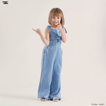 Load image into Gallery viewer, Tie-Front Striped Jumpsuit