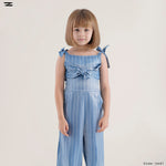 Load image into Gallery viewer, Tie-Front Striped Jumpsuit