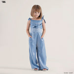Load image into Gallery viewer, Tie-Front Striped Jumpsuit
