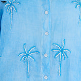 Embroidered Short Shirt Blouse