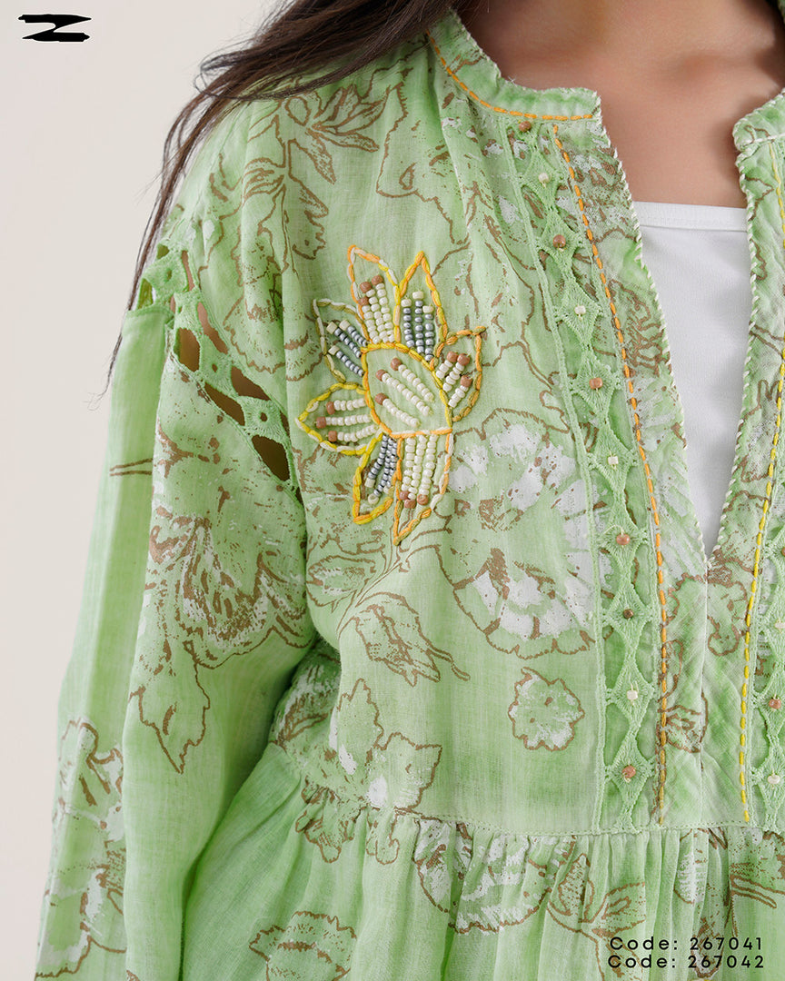 V-Neck Long Sleeve Blouse