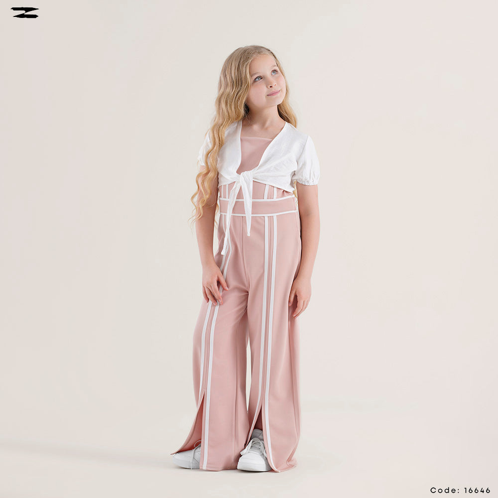 Tie-Front Wide-Leg Jumpsuit