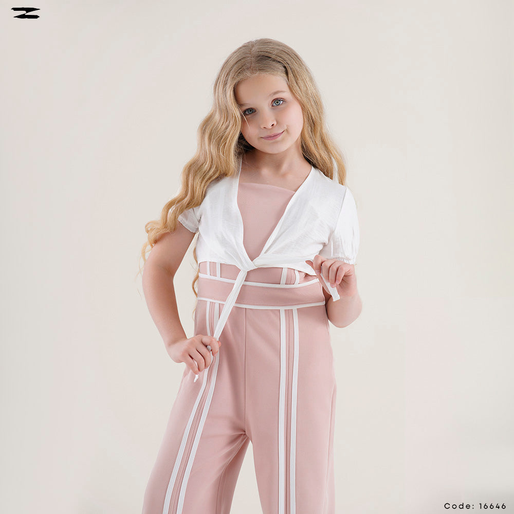 Tie-Front Wide-Leg Jumpsuit