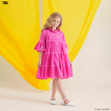 Tiered Embroidered Dress