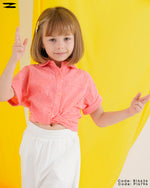 Load image into Gallery viewer, Embroidered Tie Waist Linen Blouse