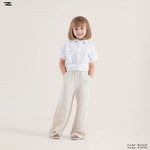 Load image into Gallery viewer, Embroidered Tie Waist Linen Blouse