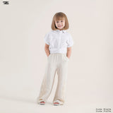 Detailed Tie Waist Linen Blouse