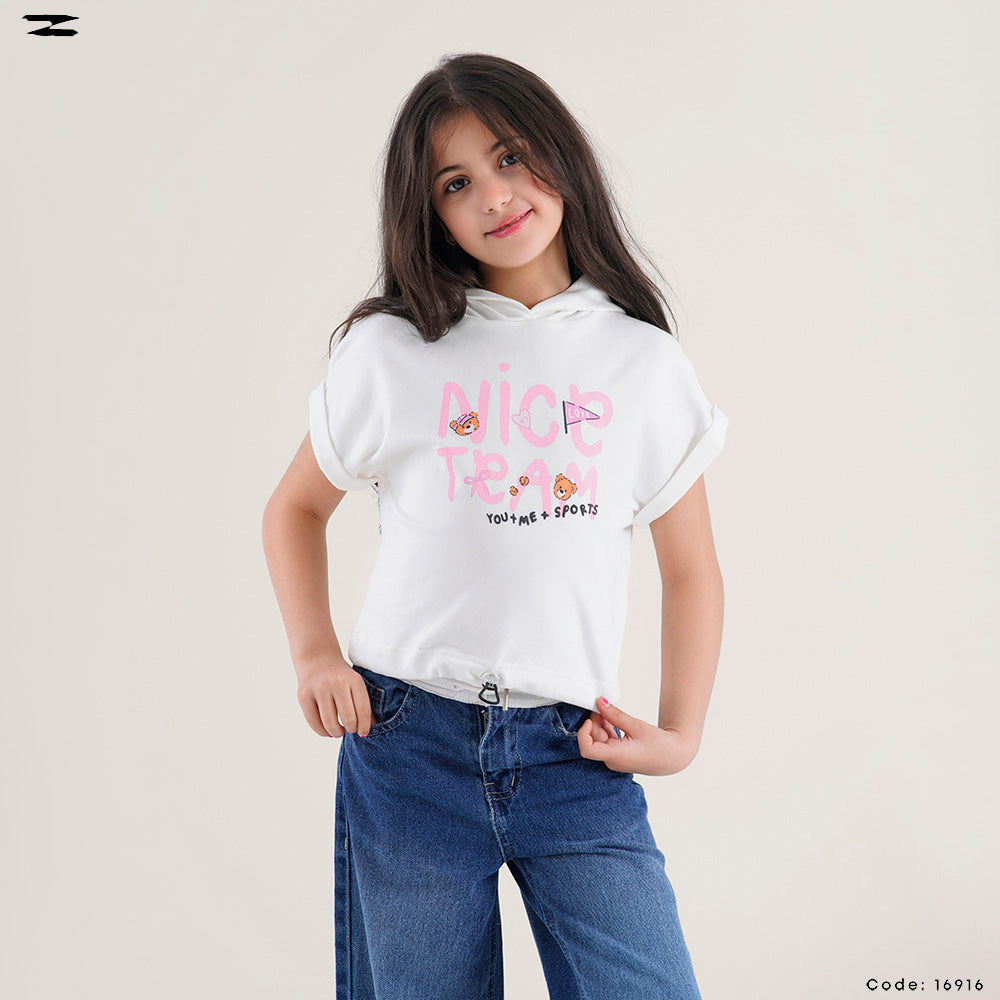 Hooded Nice Printed T-Shirt