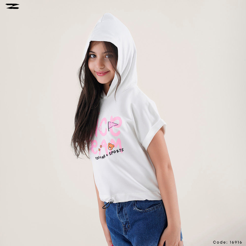 Hooded Nice Printed T-Shirt
