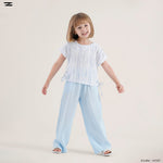 Load image into Gallery viewer, Striped Blouse and Solid Pants Set