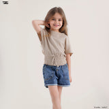 Textured Waist Tie Top