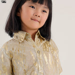 Load image into Gallery viewer, Blue Pattern Short Sleeve Shirt