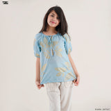 Light Leaf Print Top