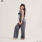 Load image into Gallery viewer, Tie-Front Striped Jumpsuit