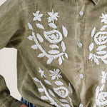 Load image into Gallery viewer, Embroidered Front Linen Shirt