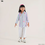 Girls Embroidered Stripe Shirt