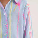 Load image into Gallery viewer, Girls Embroidered Stripe Shirt