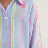 Girls Embroidered Stripe Shirt