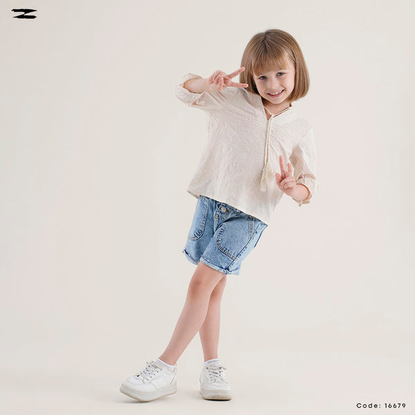 Detailed Tie Neck Blouse