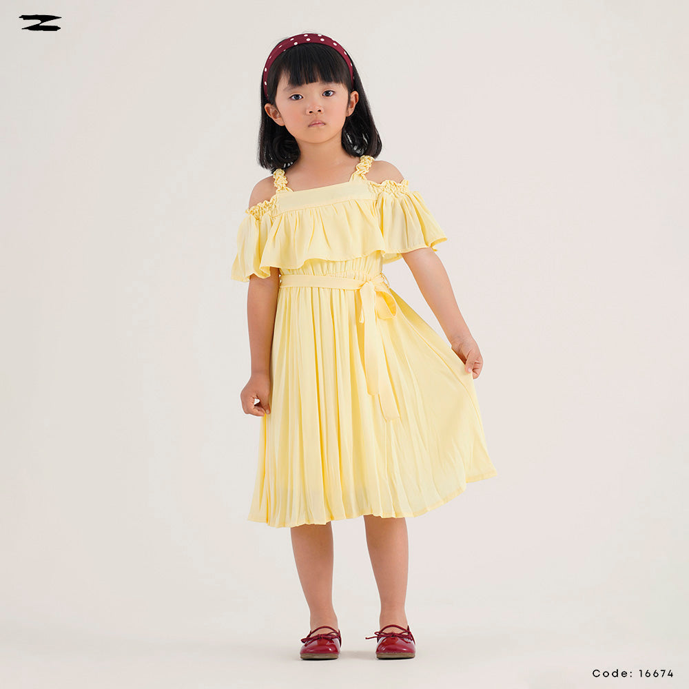 Elastic Strap Satin Dress