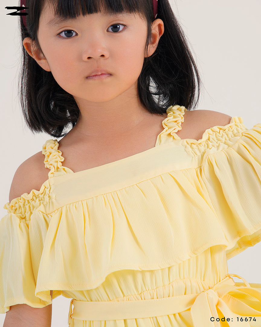 Elastic Strap Satin Dress
