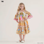 Load image into Gallery viewer, Printed Maxi Dress with Tassels