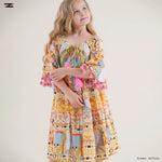 Load image into Gallery viewer, Printed Maxi Dress with Tassels