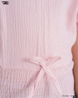 Textured Waist Tie Top