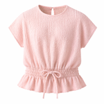 Load image into Gallery viewer, Textured Waist Tie Top