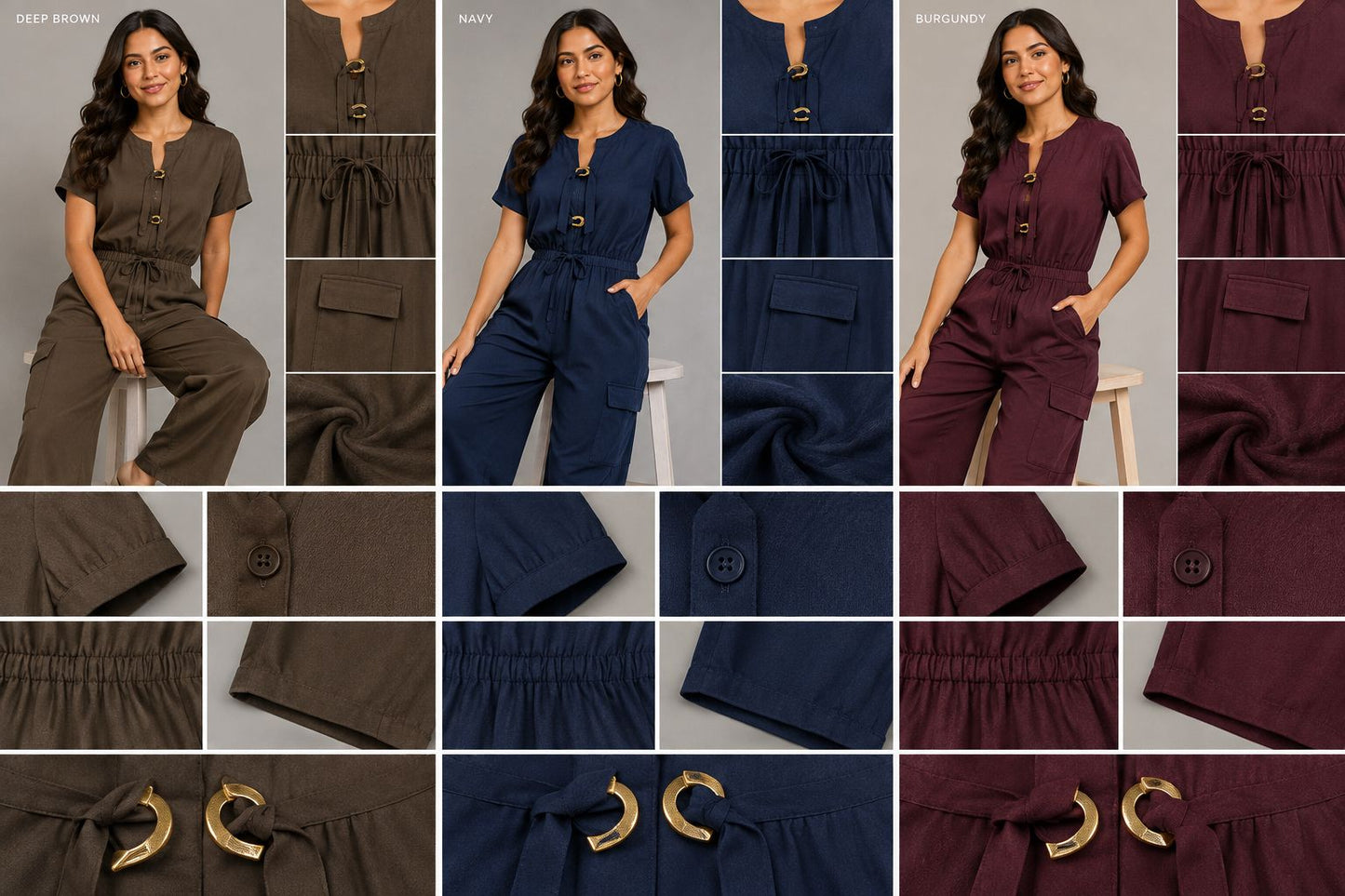 Tie-Neck Wide-Leg Jumpsuit