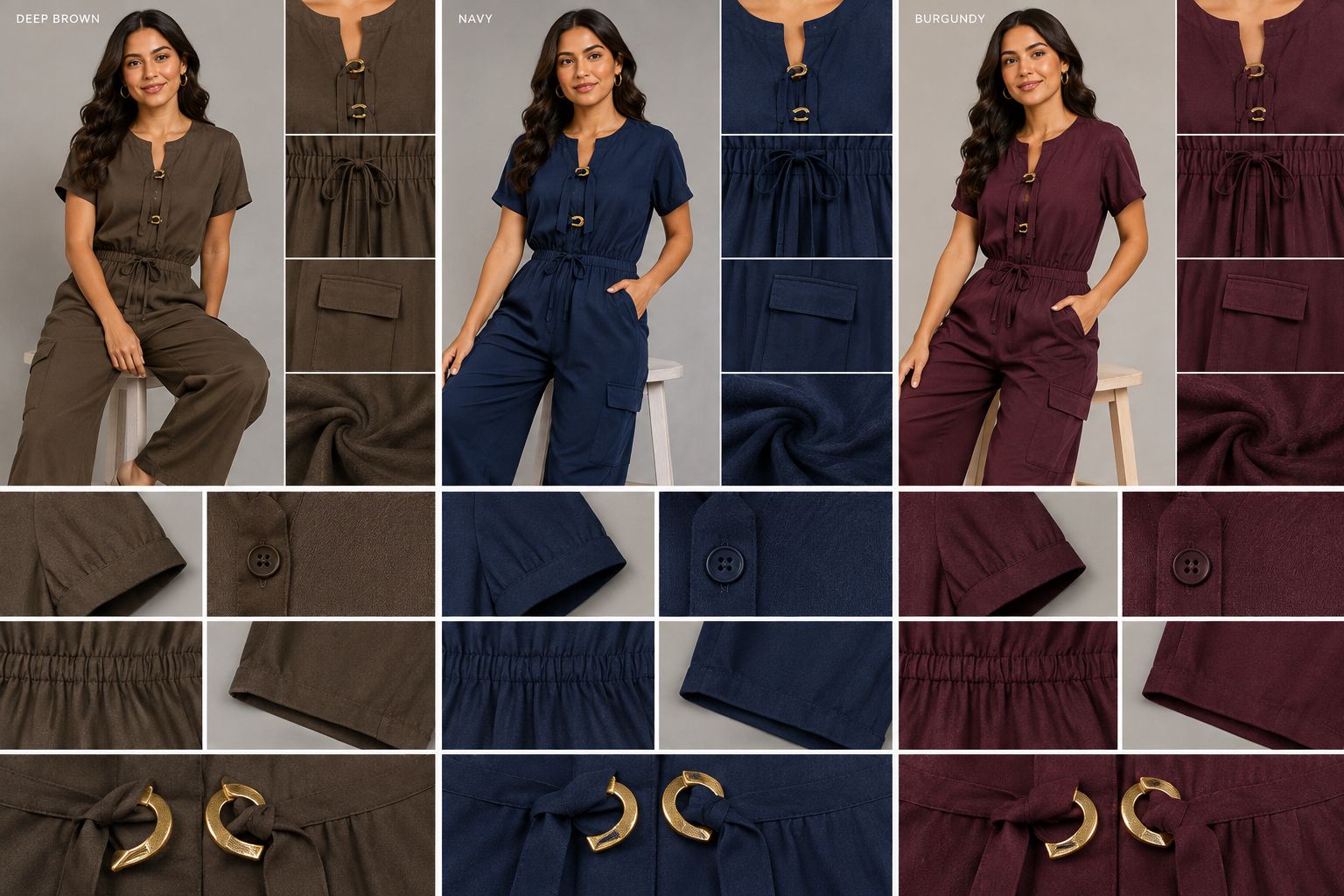 Tie-Neck Wide-Leg Jumpsuit