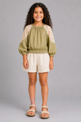 Lace Sleeve Top