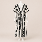 Women Printed Short Sleeve Maxi Dress