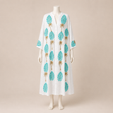 Leaf Print Button Front Tunic