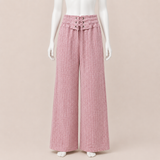 Women Striped Wide Waistband Pants
