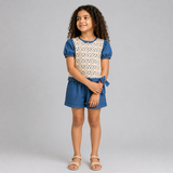 Crochet Lace Top and Shorts Set