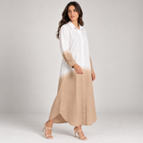 Women Ombre Button-Down Maxi Dress