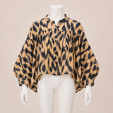 Wild Print Tie Shirt