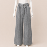 Women Striped Wide Waistband Pants