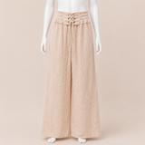 Women Striped Wide Waistband Pants