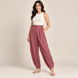 Women Pleated Balloon-Leg Pants