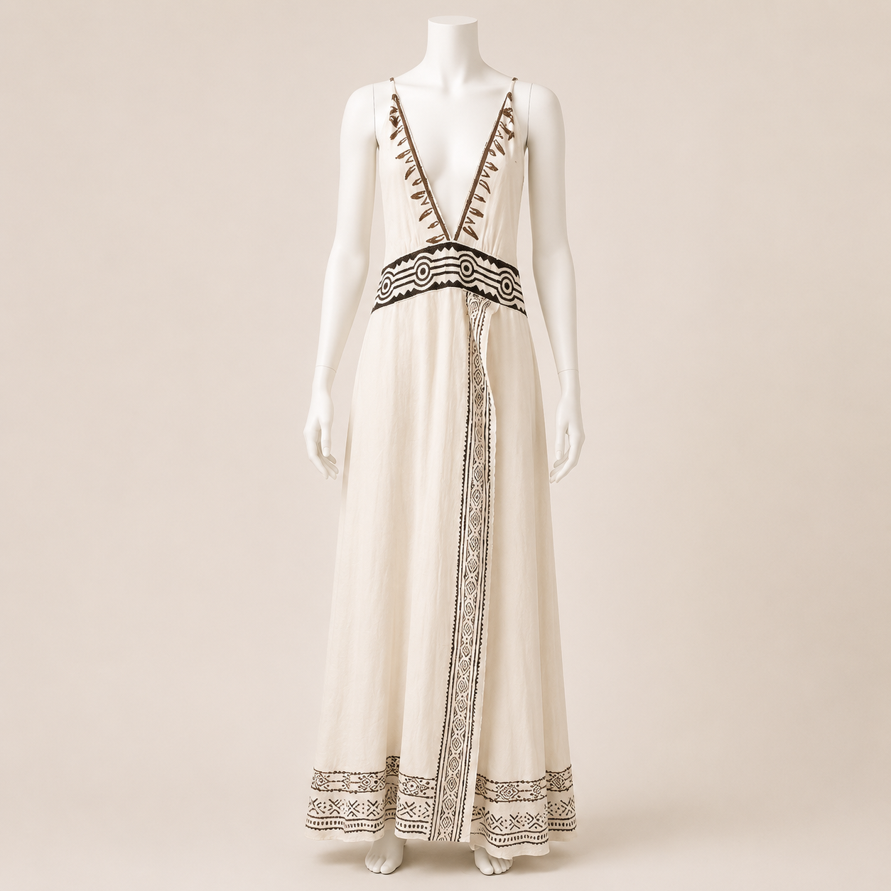 Women Indian Print Cape Dress