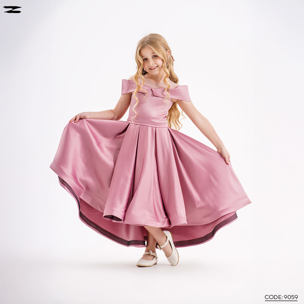Girls Ruffle High-Low Party Dress