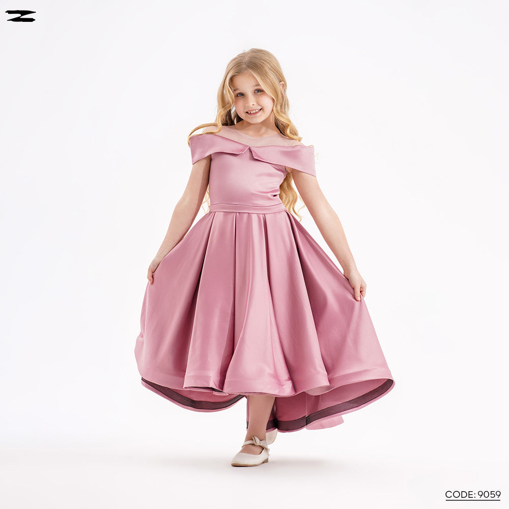 Girls Ruffle High-Low Party Dress