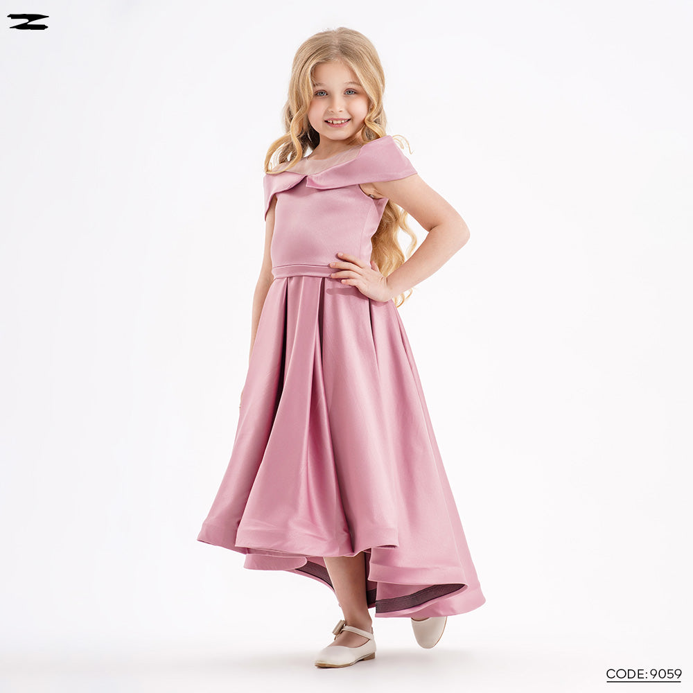 Girls Ruffle High-Low Party Dress