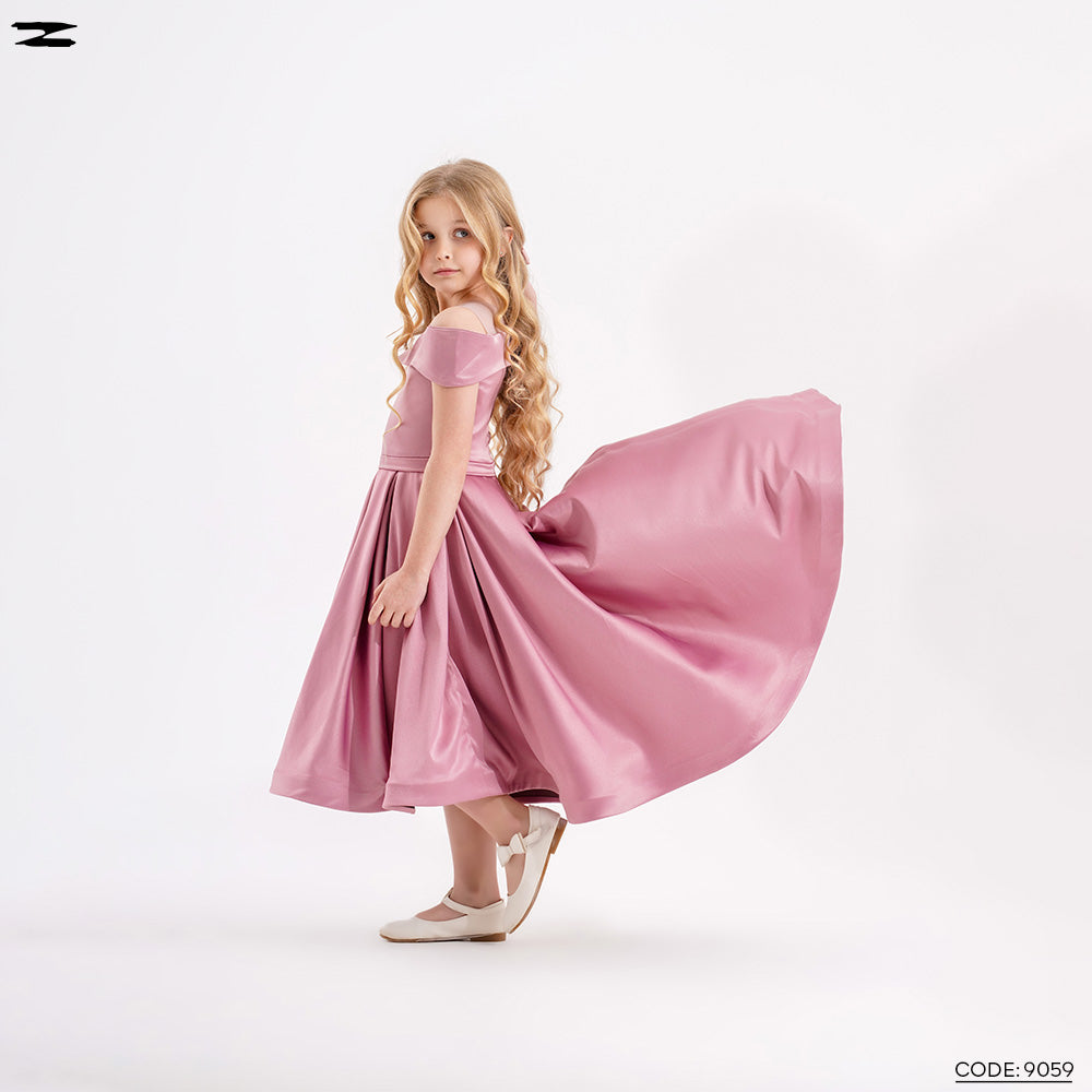 Girls Ruffle High-Low Party Dress