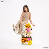 Girls Pleated Wide-Leg Soiree Jumpsuit